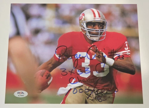 ROGER CRAIG Signed 8x10 Photo-3 X SUPER BOWL CHAMP-SAN FRANCISCO 49ers-PSA