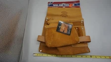 NOS 823 McGuire-Nicholas 8 Pocket Leather Carpenter's Nail & Tool Pouch vintage