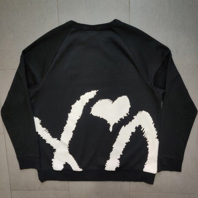 H&M x XO The Weeknd Black Patch Raglan Sweatshirt Mens L
