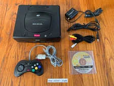 Sega Saturn US & Japan region switch modded console system Marvel Super Heroes