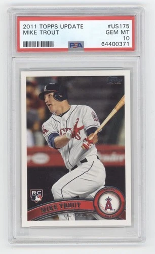 MIKE TROUT 2011 TOPPS UPDATE ROOKIE #US175 RC PSA 10 ANGELS (A) Q1887