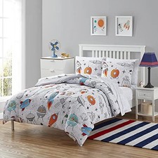 Kids Bedding Set Bed in a Bag for Boys and Girls Toddlers Printed Sheet Set