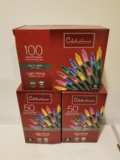 Celebrations Incandescent Mini Multicolor String Christmas Lights Lot Of 3 Sets