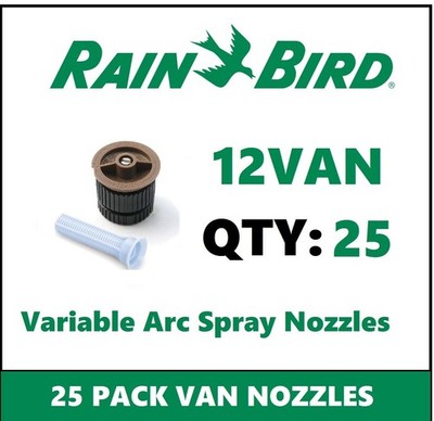 25 Rain Bird 12VAN 12' 0-360° Adjustable Variable Arc Spray Sprinkler Nozzles