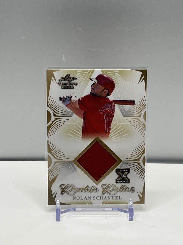 2023 Leaf Trinity Mega Box - Rookie Relics Nolan Schanuel #RR-40 (MEM, RC)