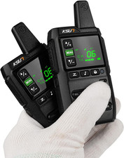 Long Range Walkie Talkies with Earpiece for Adults 22 Channels LCD Screen,Flashl