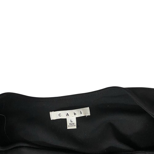 Cabi Blazer Womens Large Style 615 Black Asymmetric Ponte Knit Moto Jacket Work - Picture 14 of 18