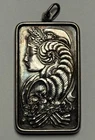 1 troy oz 999 Silver Bar Pendant PAMP Suisse Chiasso Vintage Toned 999 Fine