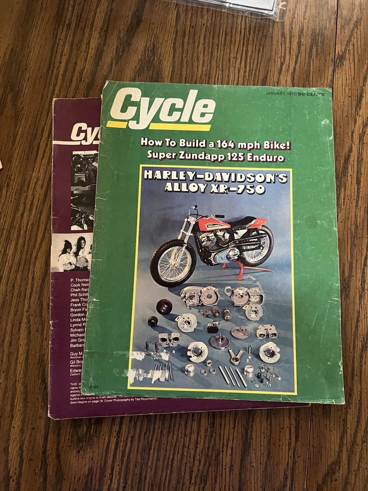 Lot Of Five Motorcycle Magazines 1963-1972 Cycle World And Cycle - Image 2 of 4