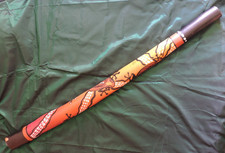 Vintage Resounding Didgeridoo or Yidaki with Frog Artwork Heavy 53 Inch w/case
