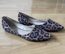 Franco Sarto Women’s Slip on Hazeline Leopard Print Point Toe Flats Size 8.5M