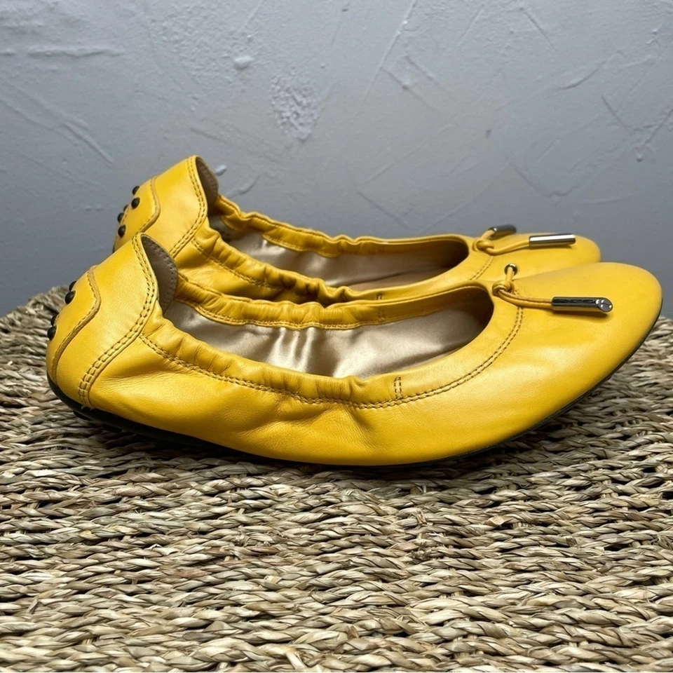 Bailarina Twee Italia Dopamina Colorido TODS Ballet Pisos Mujer Talla 6.5 Cuero Foto 3 de 4