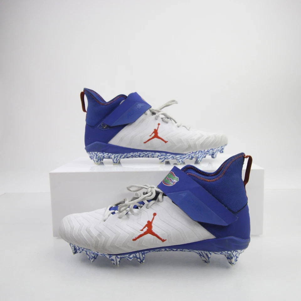 Florida Gators Air Jordan Alpha Football Cleat Men's White Used Multiple Sizes - Image 1 of 1