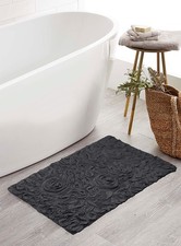 Home Weavers Bell Flower Collection 100 Cotton Tufted Bath Rugs, Extra Soft
