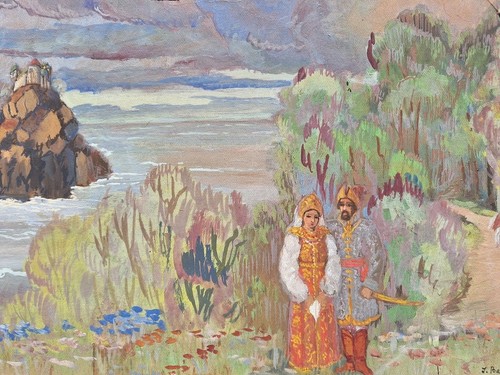 peinture ancienne RUSSE Personnage Paysage Tableau Encadré Signé Joseph BABADJAN - Photo 6 sur 10