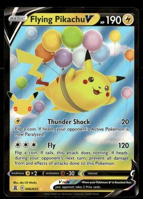Flying Pikachu V 006/025 Holo V Rare Celebrations Pokemon NM