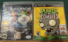 Sony PS3 Lot Of 2 Games Plants Vs. Zombies Disney G Force