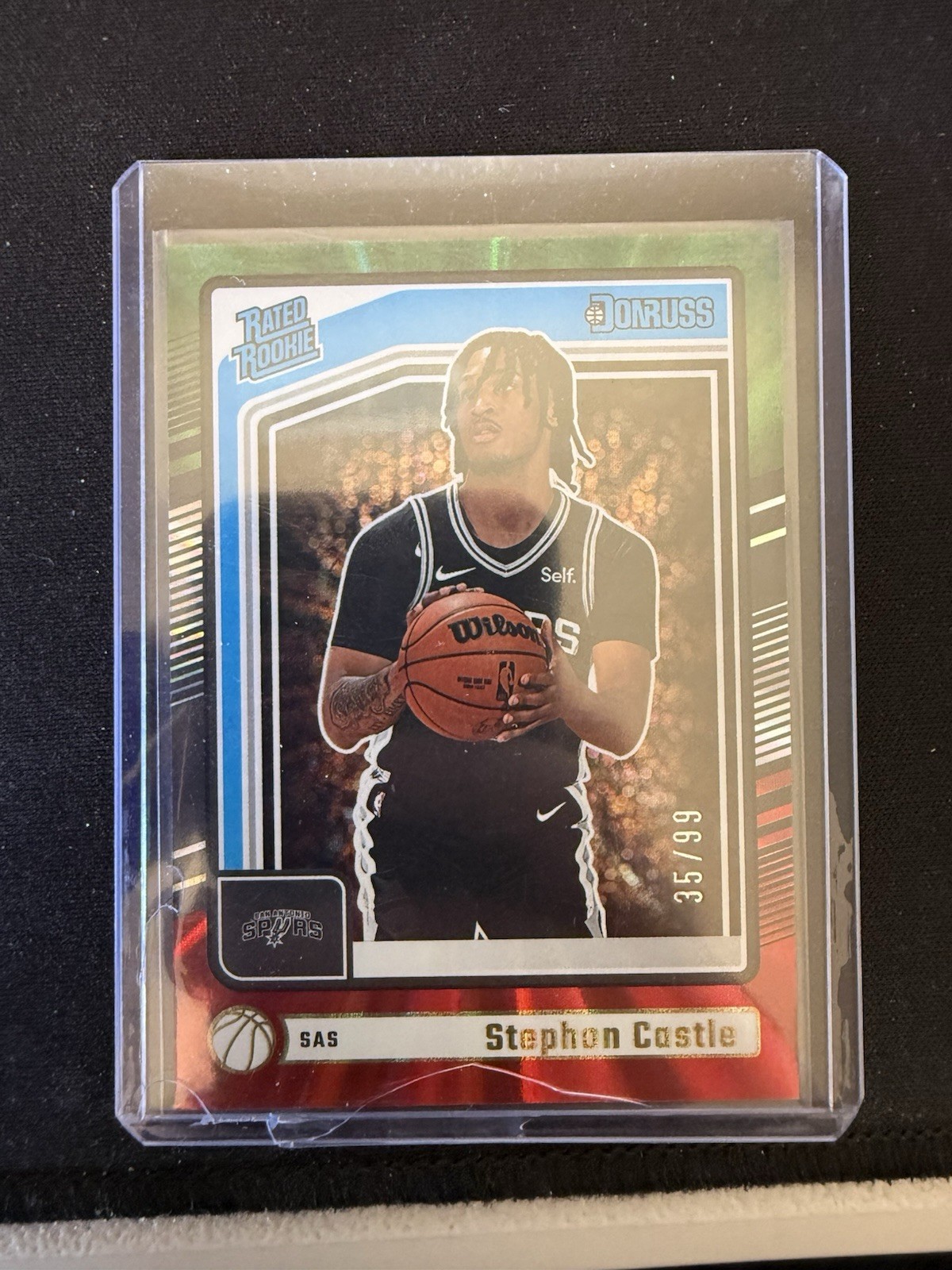 2024-25 Panini Donruss - Rated Rookie Stephon Castle #244 Holo Red Laser /99 (RC