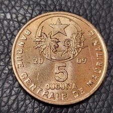 2009 Mauritania 5 Ouguiya Coin