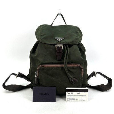 PRADA  Nylon Backpack  Green  Authentic
