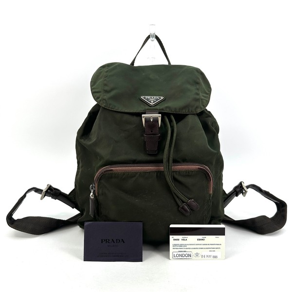 PRADA  Nylon Backpack  Green  Authentic