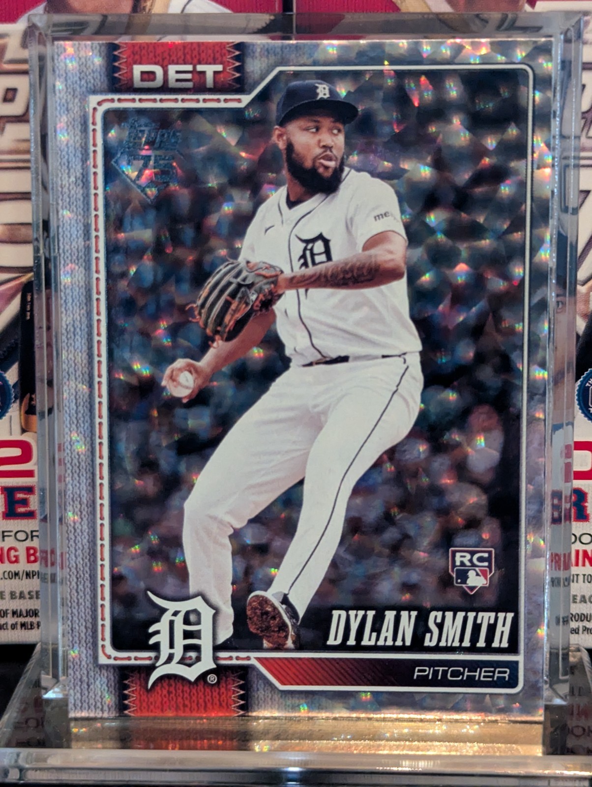 2026 Topps Series 1 Dylan Smith #12 RC Silver Crackle Foilboard Detroit