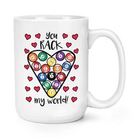Du Rack Mein Welt 426Ml Groß Becher Tasse - Lustig Valentinstag Snooker Pool