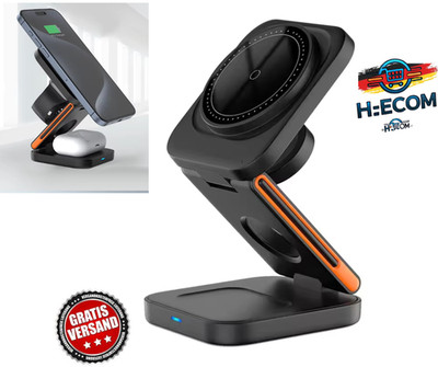 30W 3-in-1 Faltbare Magnetische Ladestation, Kabellos Für iPhone, Watch & AirPod