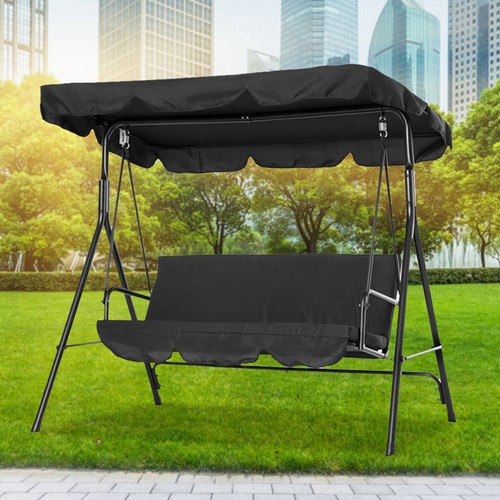 (142x120x18cmBlack)Double People Outdoor Garden Waterproof Swing Sunshade - Bild 12 von 17