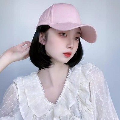 Heat Resistant Curly Hair Extension Wigs Hat Comfortable Adjustable Baseball Hat