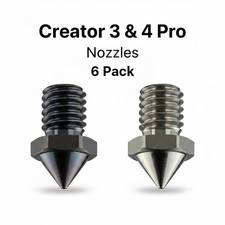 FlashForge Nozzle 6-Pack for Creator 4&3 Pro - 0.4/0.6/0.8mm Hardened Stainless