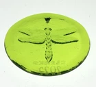 Blenko Handmade Glass Dragonfly Suncatcher Ornament in Olive Signed