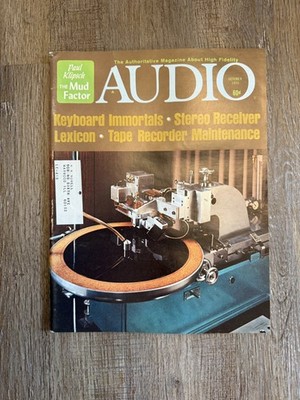 Vint Oct 1970 Audio Magazine High Fidelity Paul Klipsch Mud Factor Cutting Lathe