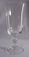 Iced Tea Glass Goblet Qualia Crystal Orbit Pattern 8 1/4" Ball Stem