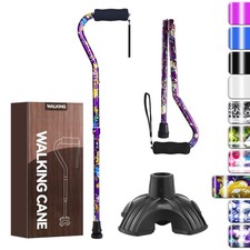 Flower Folding Walking Cane for Women Men Lightweight Adjustable Stick