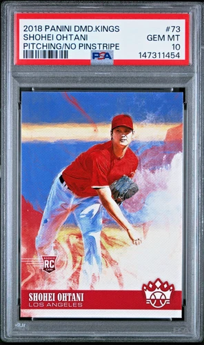 2018 Panini Diamond Kings Shohei Ohtani RC #73 Pitching/No Pinstripe PSA 10