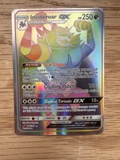 Incineroar GX Rainbow Secret Rare from Team Up (188/181). Full-art holographic.