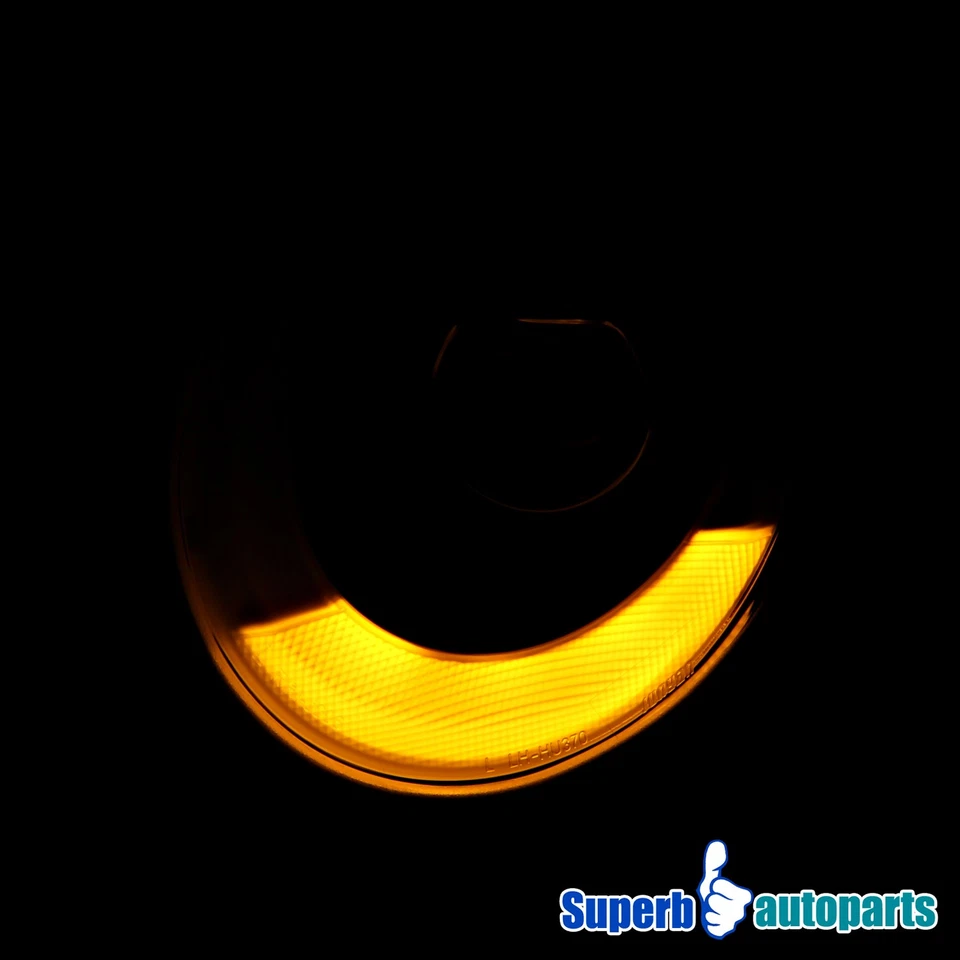 Fits 2007-2013 / 2012-2015 Mini Cooper Halo Rims LED Bar Signal Black Headlights Foto 4 de 4