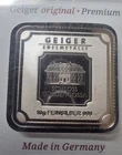 Geiger Edelmetalle Original 10 Gram .999 Pure Silver Square Encapsulated w/Assay