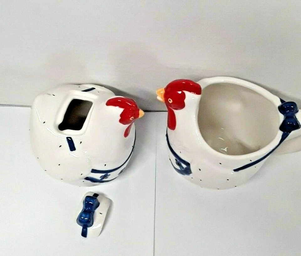 Gallo Pollo Crema Azúcar Granja Cocina Café Té Casa vero por Ack Foto 4 de 4