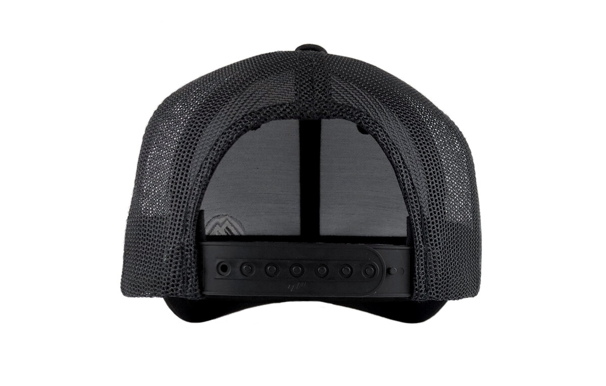 TRiB Trucker Hat Flexfit Snapback Men's Mesh Black with Charcoal/Grey