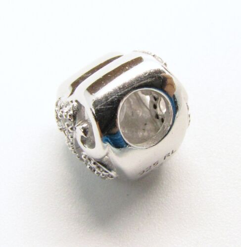 Sterling Silber RL Herz mit Strass offenes Herz Design Charm - Bild 2 von 4