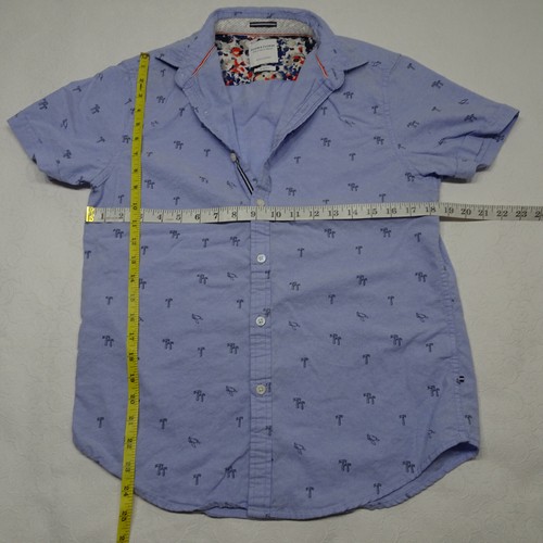 Denim & Flower by Ricky Singh Size Small Slim Fit Short Sleeve Printed Shirt - Picture 3 of 6