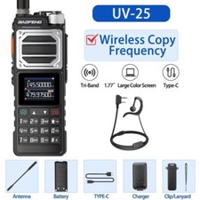 US BAOFENG UV-25 WALKIE TALKIE LONG RANGE TRI-POWER TWO WAY HAM RADIOS NOAA 1PCS