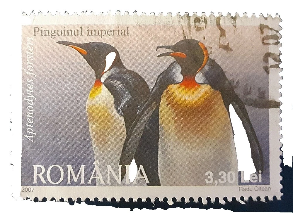 Los pingüinos Estampillas Rumanas