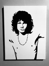 Hand painted art canvas 16X20  The Doors  Acrylic painting Black & White