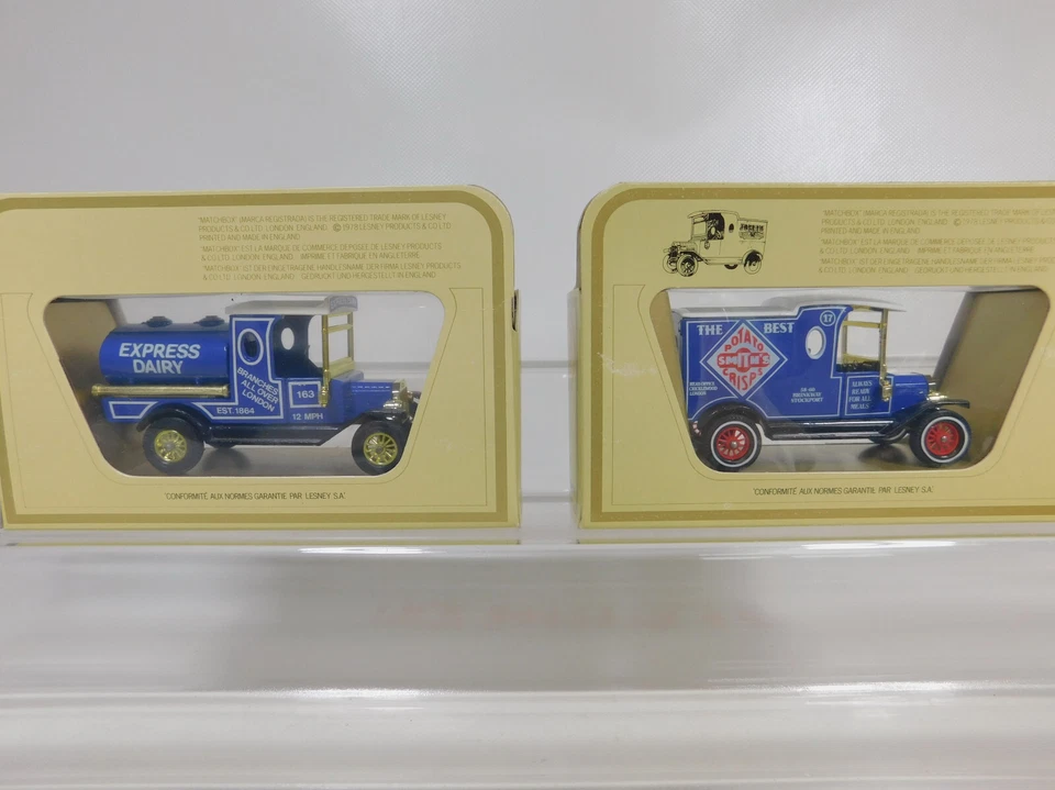 4X Matchbox 1:35 Furgone/Cisterna Ford Model T 1912, Box #CA185-1 - Immagine 2 di 4