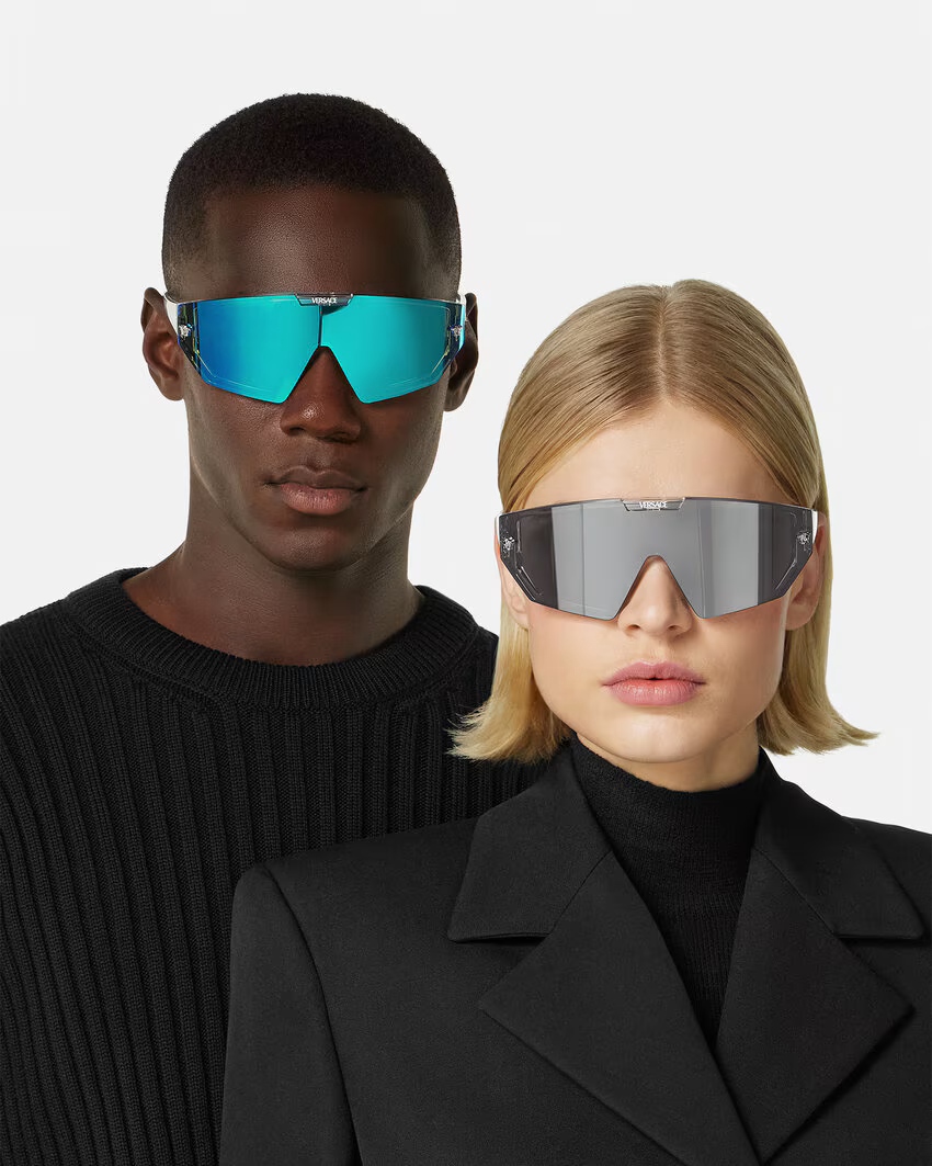 VERSACE HORIZON MAXI SHIELD Medusa Clear 4461 Clip On 2 Lens VERSACE HORIZON MAXI SHIELD Medusa Clear 4461 Clip On 2 Lens