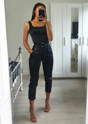 I SAW IT FIRST BLACK D RING HIGH WAIST 