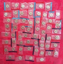1968-1981 1984-1999 P + D BU Roosevelt Dimes Mint Cello Set 60 Coins